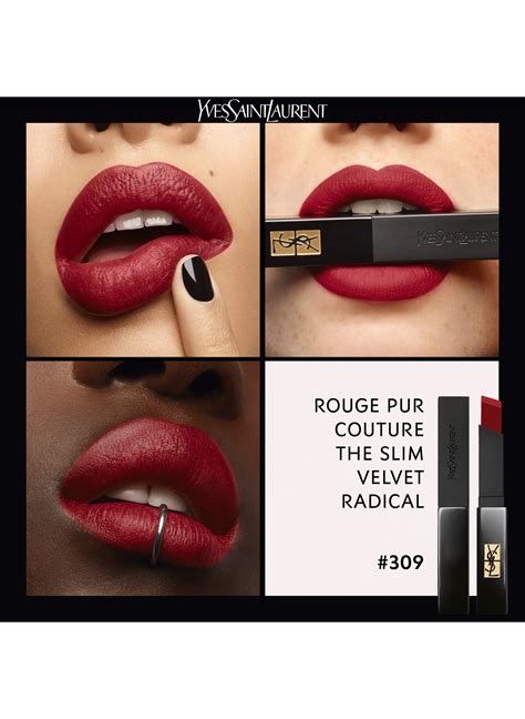 batom da yves saint laurent|ROUGE PUR COUTURE THE SLIM VELVET RADICAL .